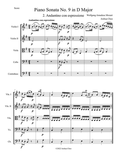 Piano Sonata No. 9 in D Major, Movement 2