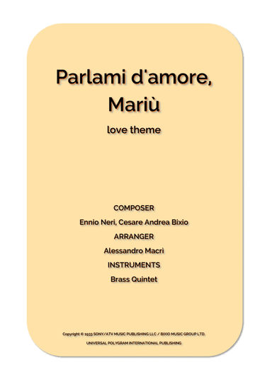 Parlami D'amore Mariu