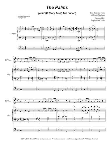 The Palms (with "All Glory, Laud, and Honor") (Flute or Violin solo and Organ)