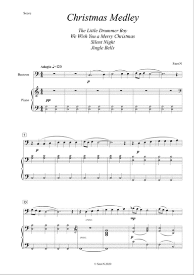 Christmas Medley for Bassoon and Piano