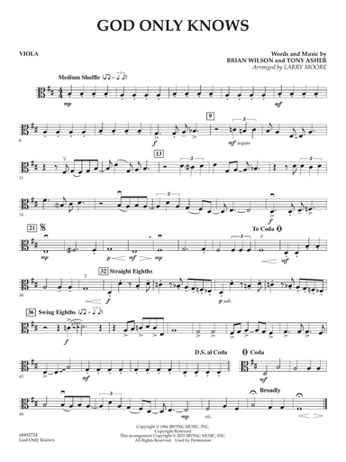 God Only Knows (arr. Larry Moore) - Viola