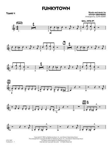 Funkytown (arr. John Berry) - Trumpet 4
