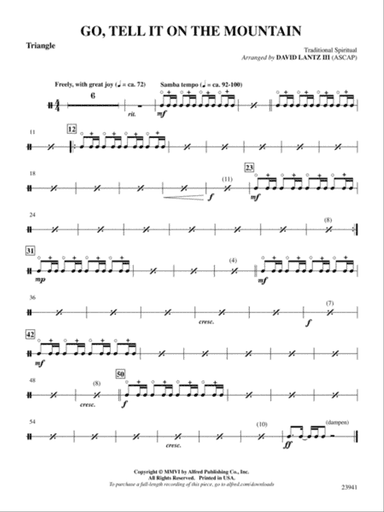 Go, Tell It on the Mountain: 2nd Percussion