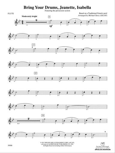 Bring Your Drums, Jeanette, Isabella: Flute