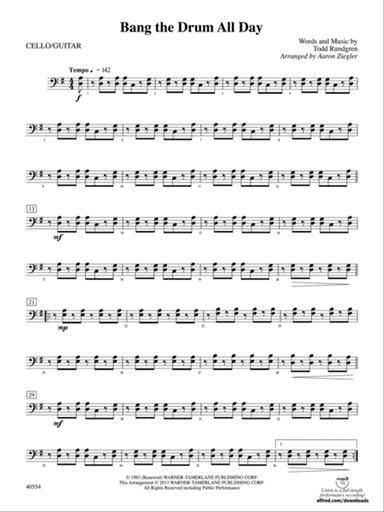 Bang the Drum All Day: Cello