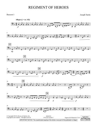 Regiment Of Heroes Windependence Artist Level - Bassoon 1