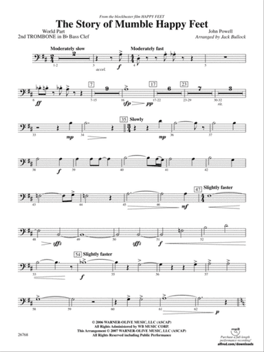 The Story of Mumble Happy Feet: (wp) 2nd B-flat Trombone B.C.