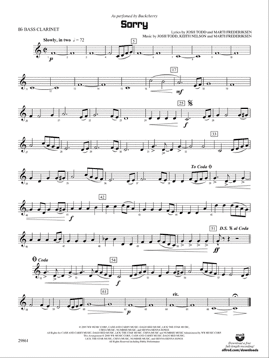 Sorry: B-flat Bass Clarinet