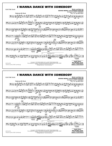 I Wanna Dance with Somebody (arr. Conaway and Holt) - Electric Bass