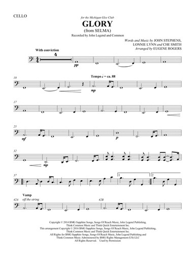 Glory (from Selma) (arr. Eugene Rogers) - Cello