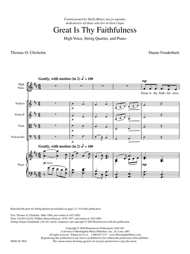 Great Is Thy Faithfulness (Full Score & Parts)