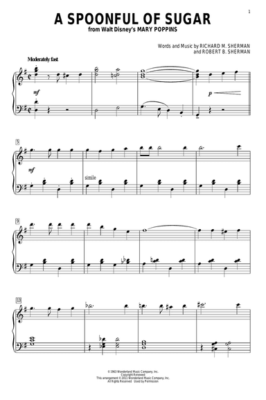 A Spoonful Of Sugar (from Mary Poppins)