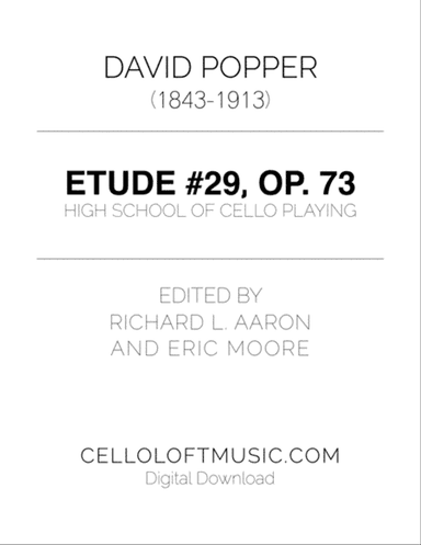 Popper (arr. Richard Aaron): Op. 73, Etude #29