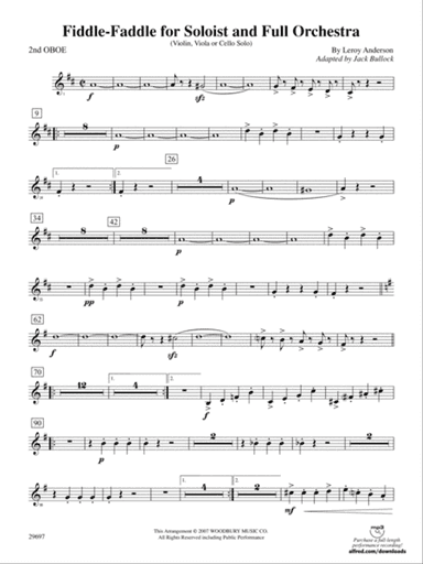 Fiddle-Faddle for Soloist and Full Orchestra: 2nd Oboe