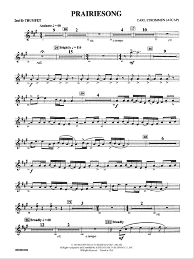 Prairiesong: 2nd B-flat Trumpet