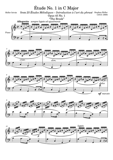 Etude Opus 45 No. 1 in C Major