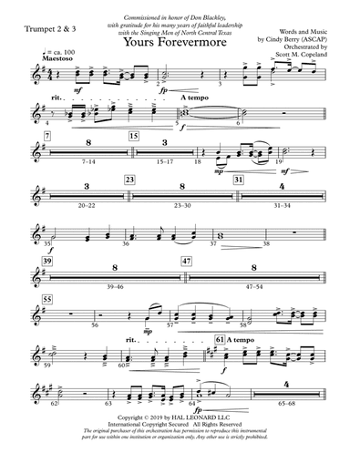 Yours Forevermore - Bb Trumpet 2,3