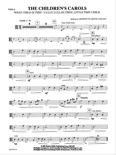 The Children's Carols: Viola