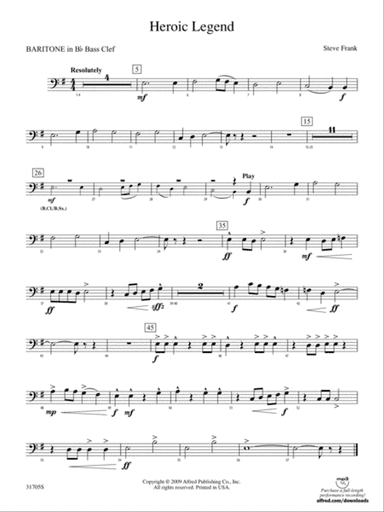 Heroic Legend: (wp) B-flat Baritone B.C.