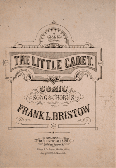 The Little Cadet. Comic Song and Chorus
