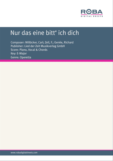 Nur das eine bitt' ich dich