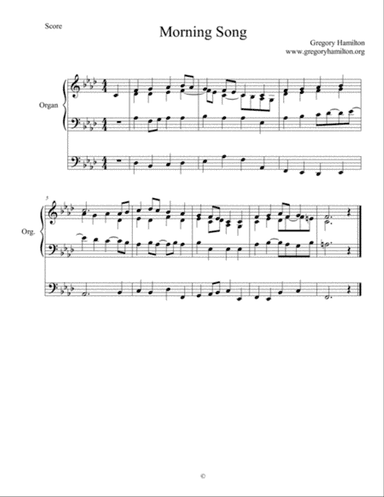 Morning Song - The King Shall Come - Alternative Harmonization