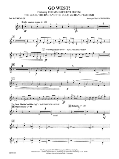 Go West!: 2nd B-flat Trumpet
