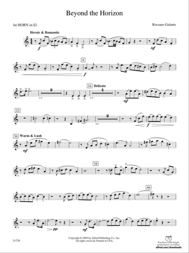 Beyond the Horizon: (wp) 1st Horn in E-flat