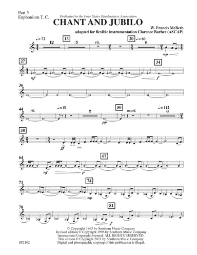 Chant and Jubilo - Euphonium TC 5