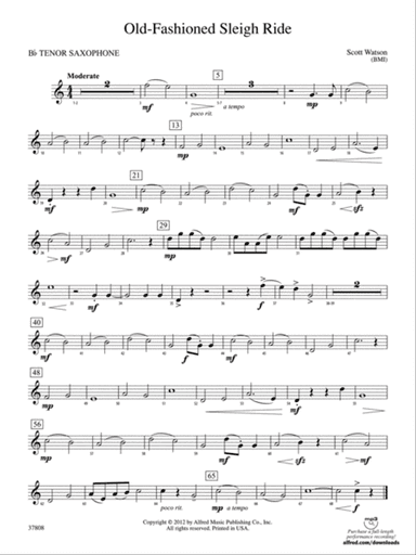 Old-Fashioned Sleigh Ride: B-flat Tenor Saxophone