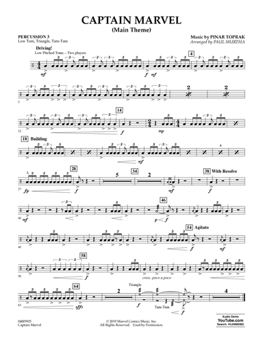 Captain Marvel (Main Theme) (arr. Paul Murtha) - Percussion 3