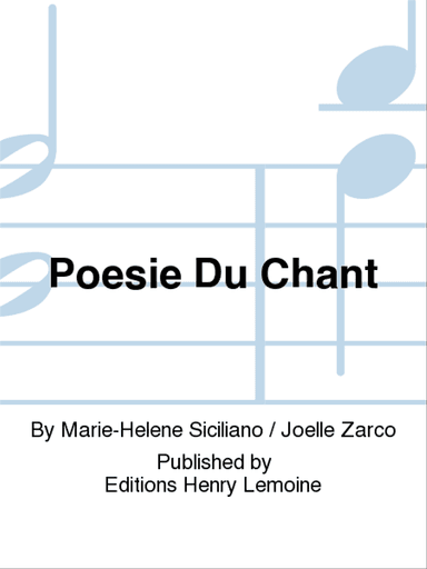 Poesie Du Chant