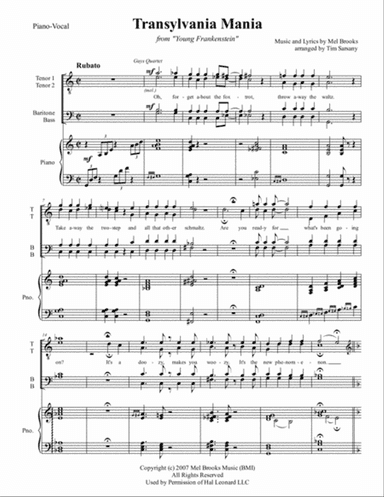 Transylvania Mania from YOUNG FRANKENSTEIN
