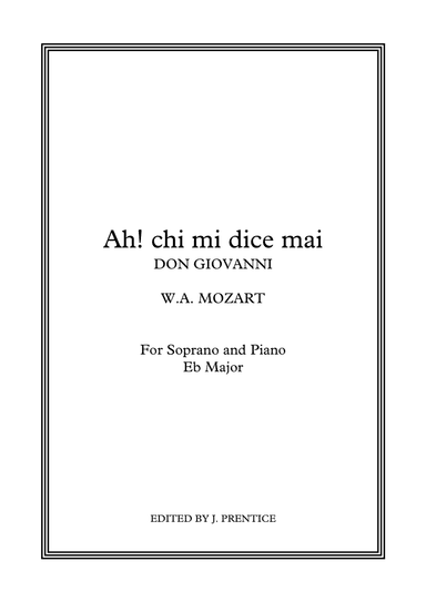 Ah! chi mi dice mai - Don Giovanni (Eb Major)