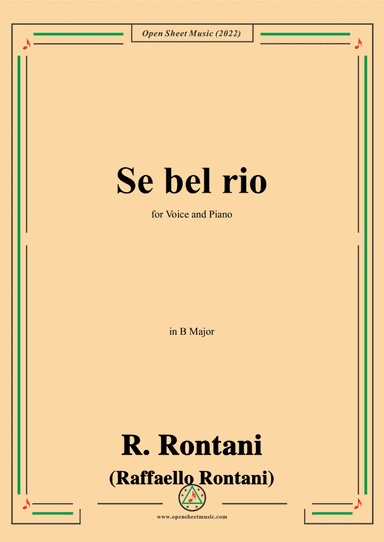 R. Rontani-Se bel rio,in B Major