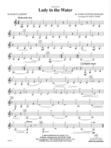Lady in the Water: B-flat Bass Clarinet