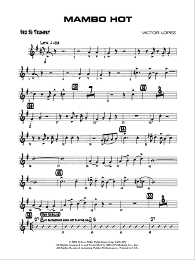 Mambo Hot: 3rd B-flat Trumpet