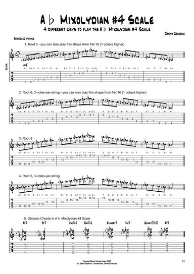 Ab Mixolydian #4 Scale (4 Ways to Play)