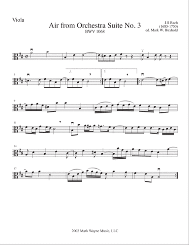 Air from Orchestra Suite No. 3 in D major, BWV 1068