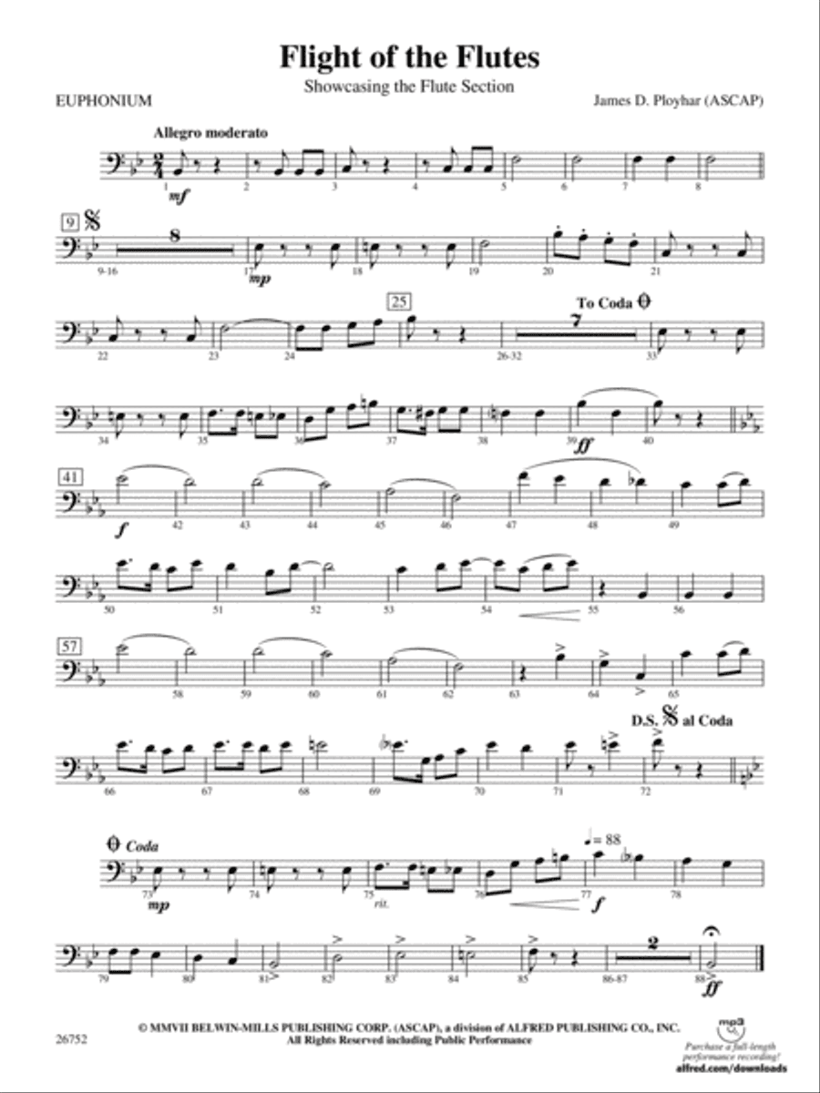 Flight of the Flutes (Showcasing the Flute Section): Baritone B.C.