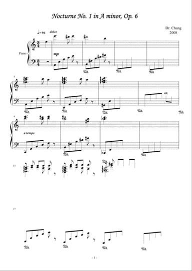 Nocturne No. 1 in A minor, Op. 6