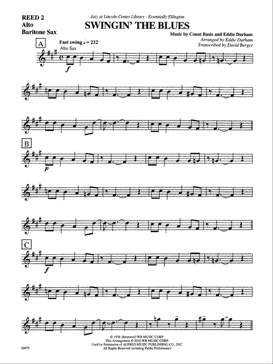 Swingin' the Blues: 2nd E-flat Alto Saxophone