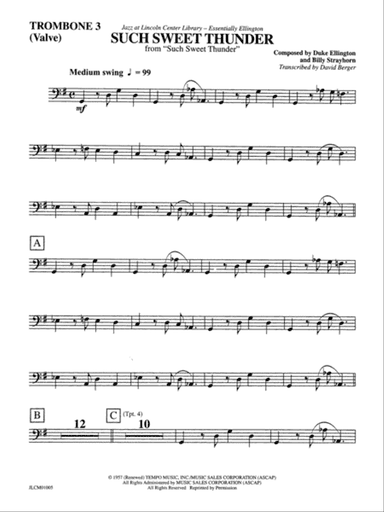 Such Sweet Thunder (from Such Sweet Thunder): 3rd Trombone