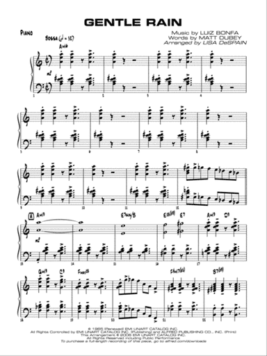 Gentle Rain: Piano Accompaniment