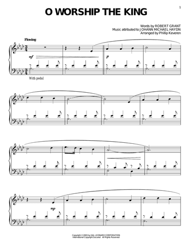 O Worship The King (arr. Phillip Keveren)