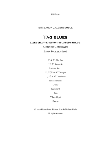 Tag Blues: from Rhapsody In Blue- Jazz Ensemble Big Band