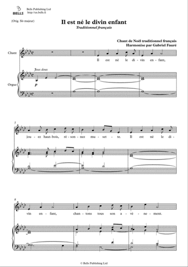 Il est ne le divin enfant (A-flat Major)