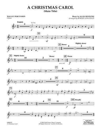 A Christmas Carol (Main Title) (arr. Robert Longfield) - Mallet Percussion