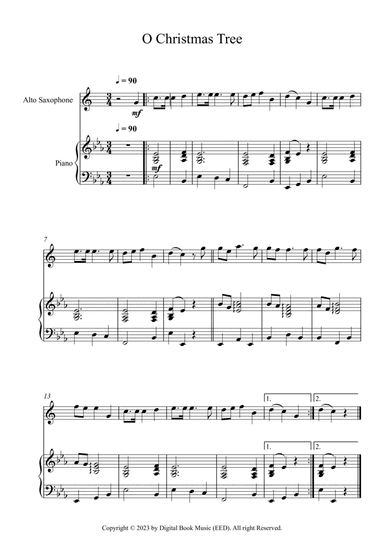 O Christmas Tree (Alto Sax + Piano)