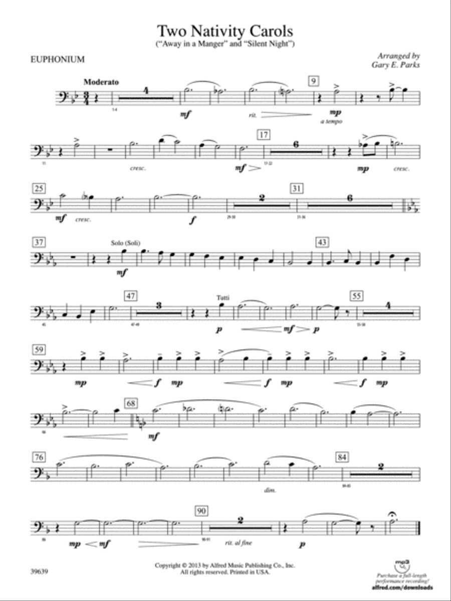 Two Nativity Carols: Baritone B.C.